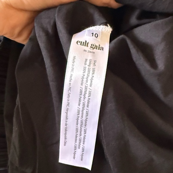 🆕 CULT GAIA Charlique Pleated Mini Dress Black Sz 10 - Picture 7 of 9